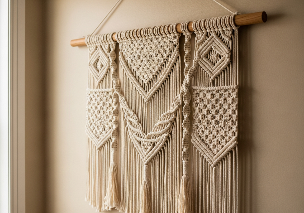 Boho Cream Wall Hanging